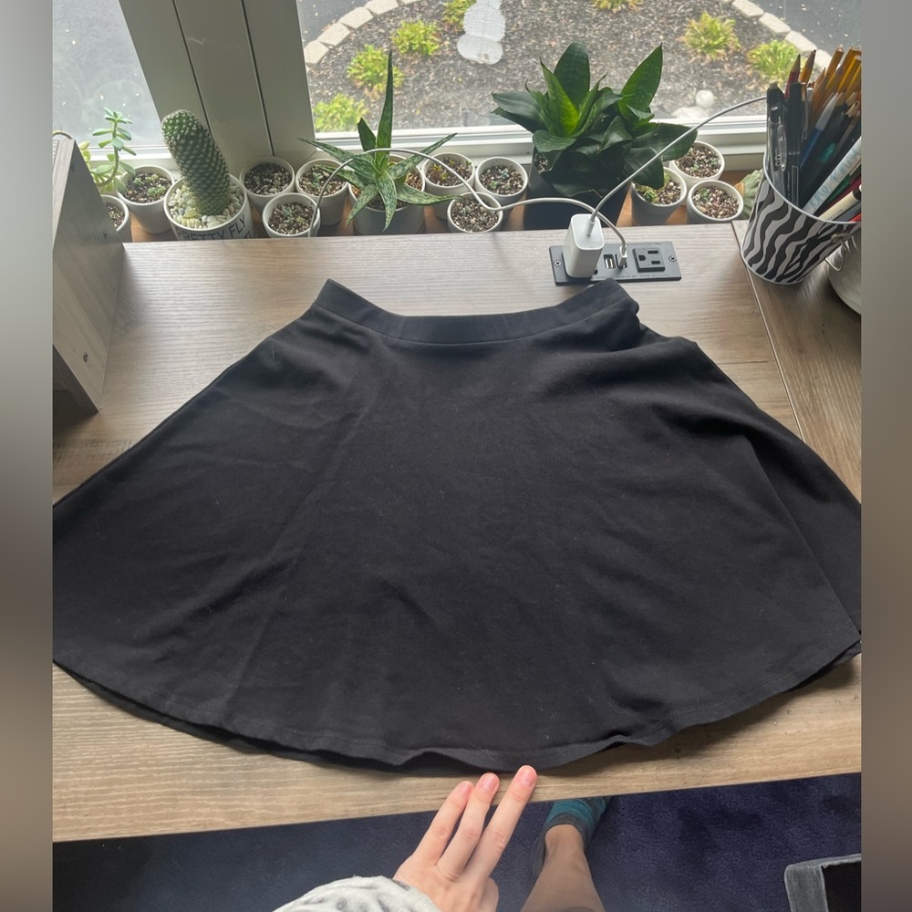 Black skater skirt